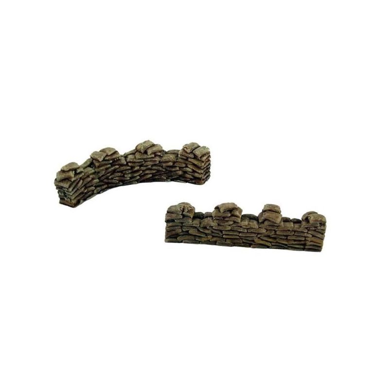 Sand bags (2 each 4' straight 4' curve - 28mm) Pegasus Hobbies PG5208