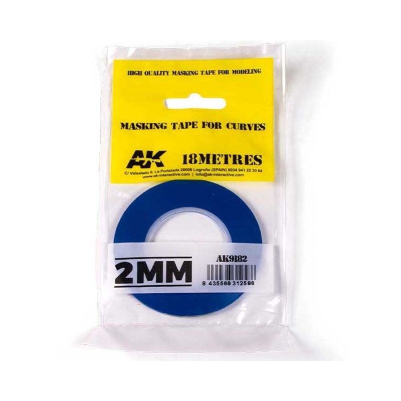 AK Interactive Blue Masking Tape For Curves (2mm) AK-9182