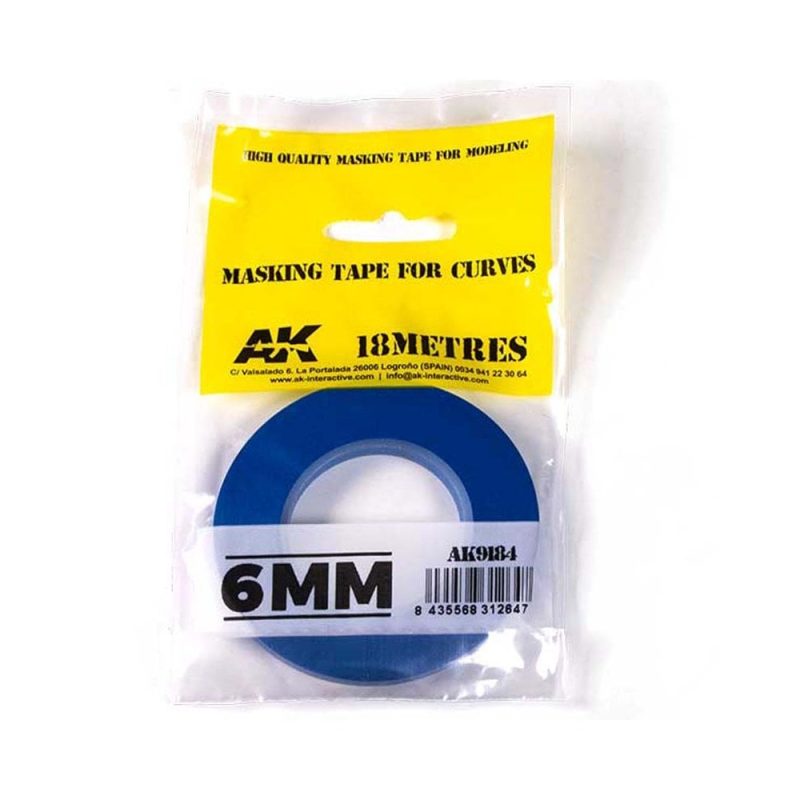 AK Interactive Blue Masking Tape For Curves (6mm) AK-9184