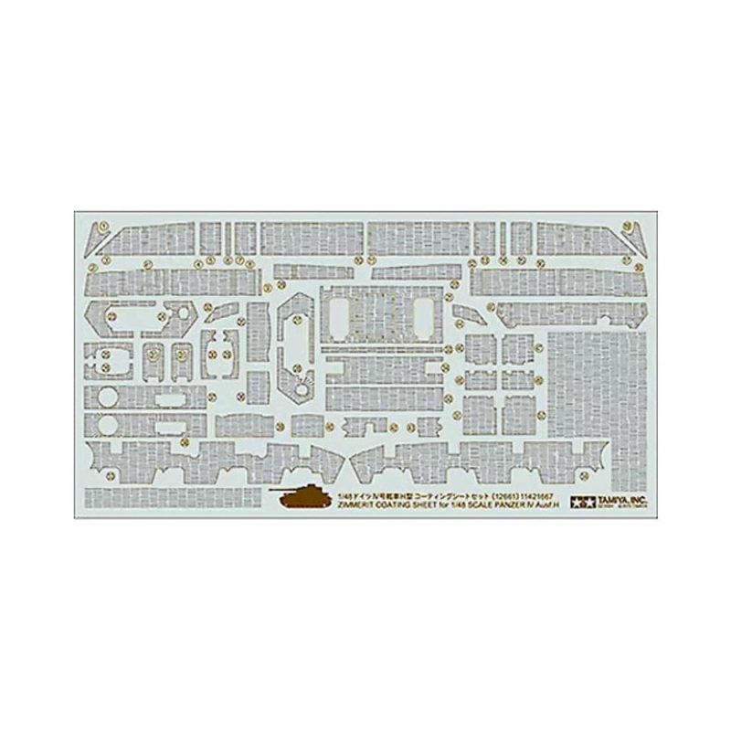 Tamiya Zimmerit Coating Sheet Panzer IV Ausf.H (1/48) 12661