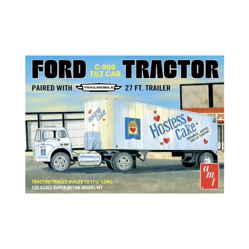 1/25 Ford C-900 Tractor w/ Trailer AMT 1221