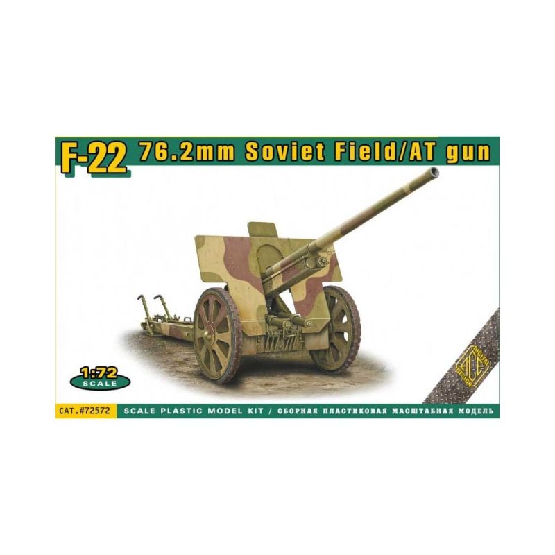 1/72 F-22 76.2mm Soviet Field/AT Gun ACE Models 72572