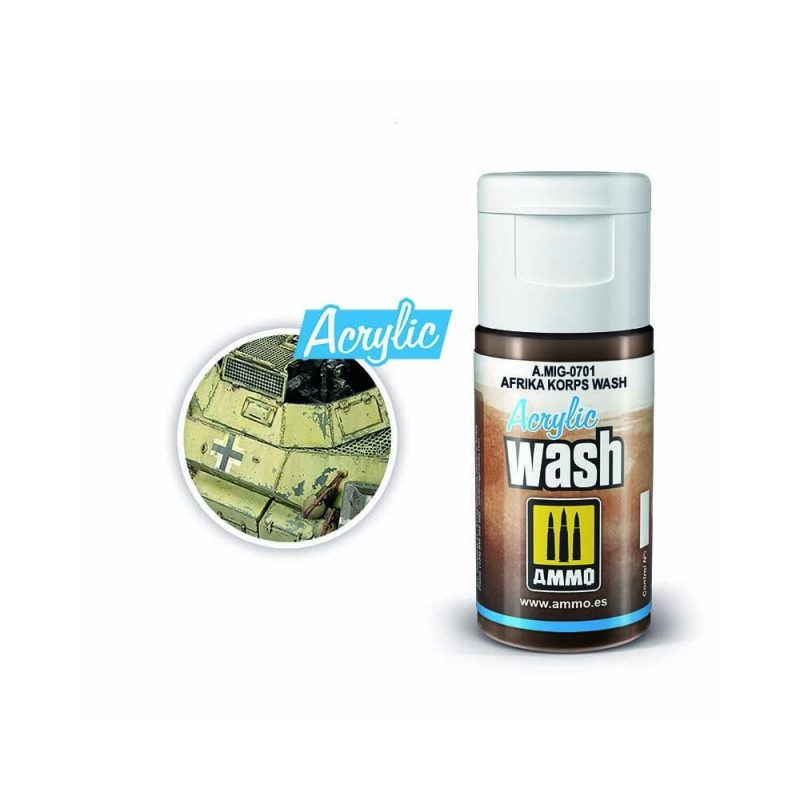 ACRYLIC WASH Afrika Korps Wash Ammo A.MIG-0701