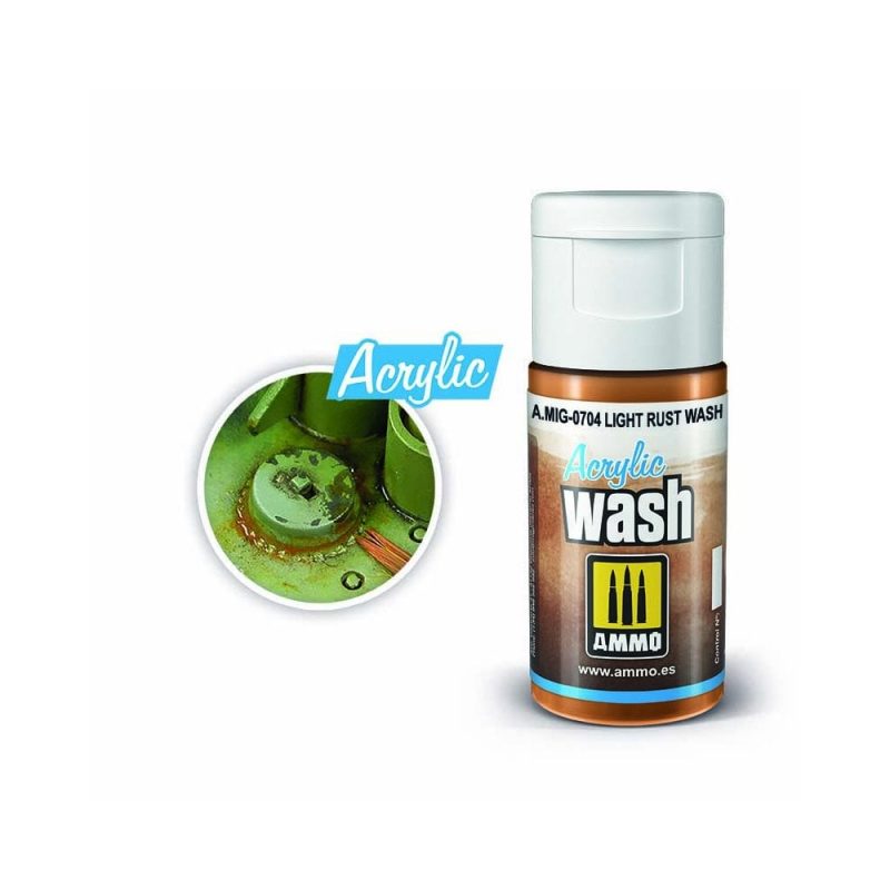 ACRYLIC WASH Light Rust Wash Ammo A.MIG-0704