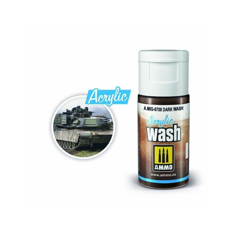 ACRYLIC WASH Dark Wash Ammo A.MIG-0708