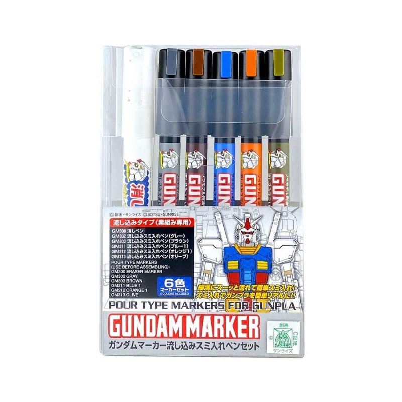 Mr Hobby - Gundammarker Marker Pour Type Set GMS-122