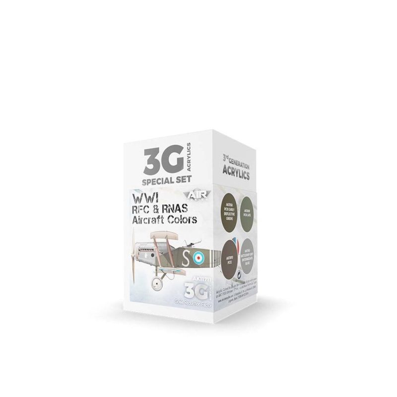 AK Interactive WWI RFC & RNAS. British Aircraft Colors Set 3rd Gen Aircraft Series AK-11711