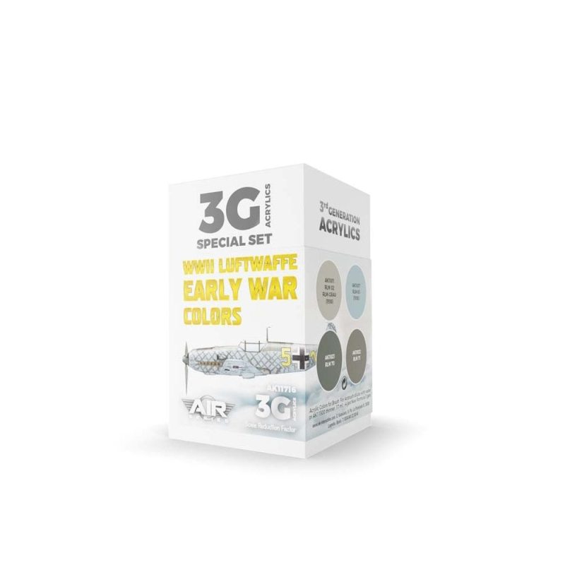 AK Interactive WWII Luftwaffe Early War Colors Set 3rd Gen Aircraft Series AK-11716