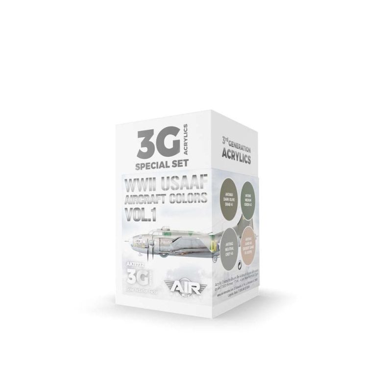 AK Interactive WWII USAAF Aircraft Colors Vol.1 Set 3rd Gen Aircraft Series AK-11732