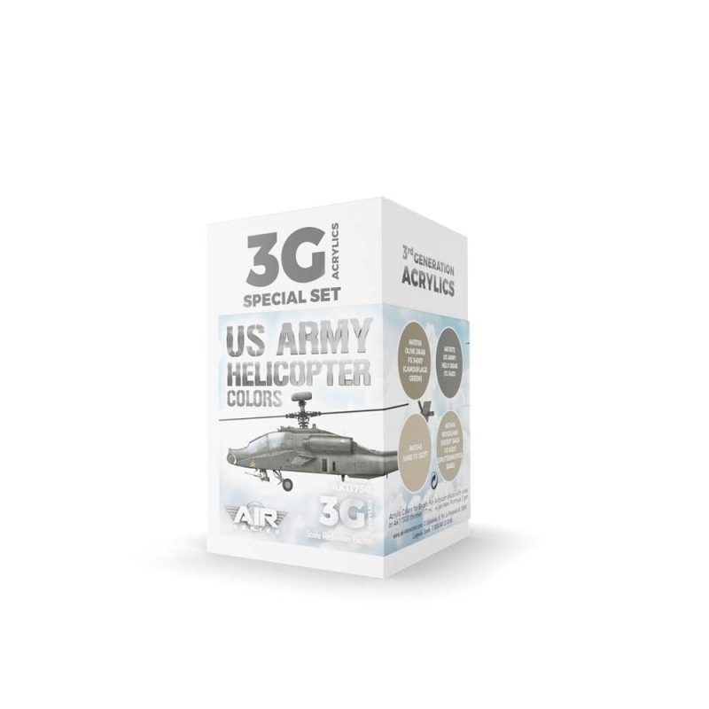 AK Interactive US Army Helicopter Colors Set 3rd Gen Aircraft Series AK-11750