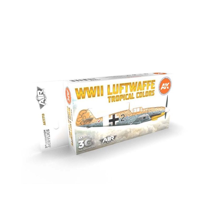 AK Interactive WWII Luftwaffe Tropical Colors Set 3rd Gen Aircraft Series AK-11719