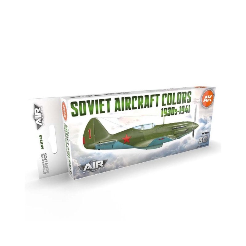 AK Interactive Soviet Aircraft Colors 1930s-1941 Set 3rd Gen Aircraft Series AK-11740