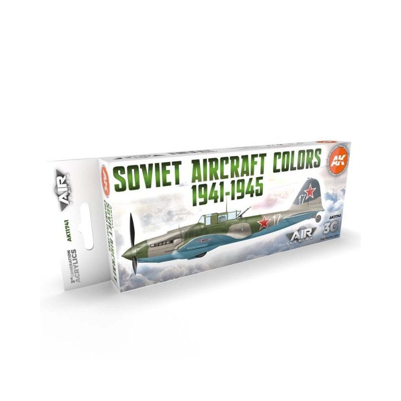 AK Interactive Soviet Aircraft Colors 1941-1945 Set 3rd Gen Aircraft Series AK-11741