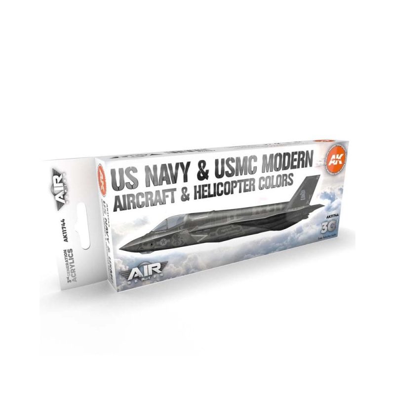 AK Interactive US Navy & USMC Modern Aircraft & Helicopter Set 3rd Gen Aircraft Series AK-11744