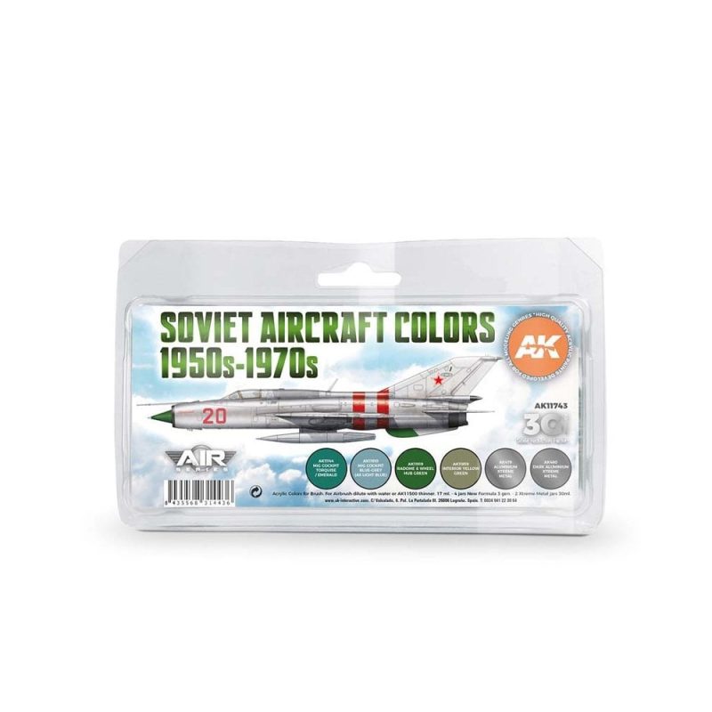 AK Interactive Soviet Aircraft Colors 1950s-1970s Set 3rd Gen Aircraft Series AK-11743