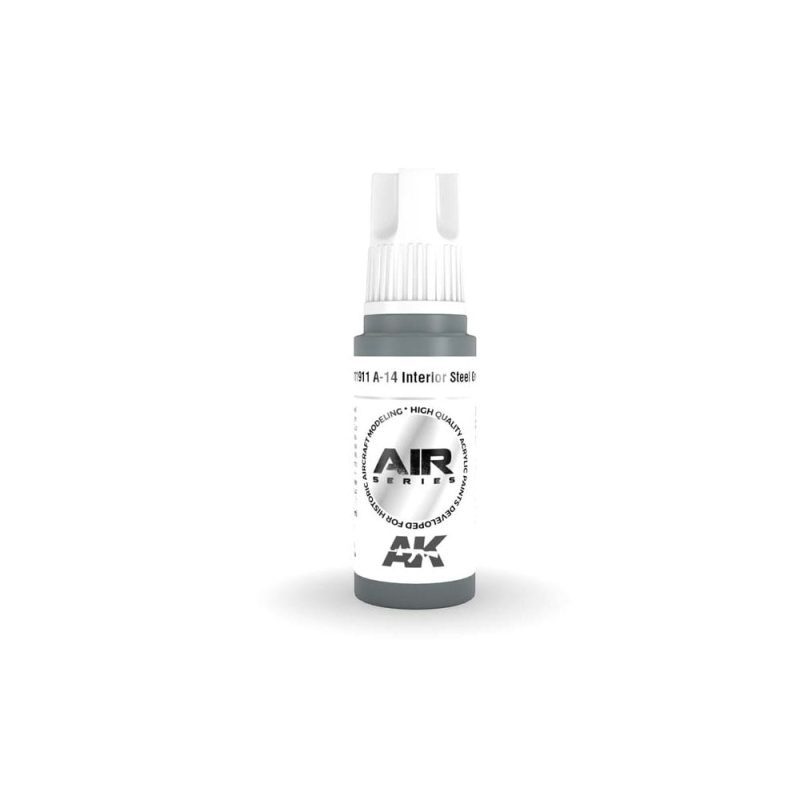 AK Interactive A-14 Interior Steel Grey 3rd Gen Aircraft Series (17ml) AK-11911