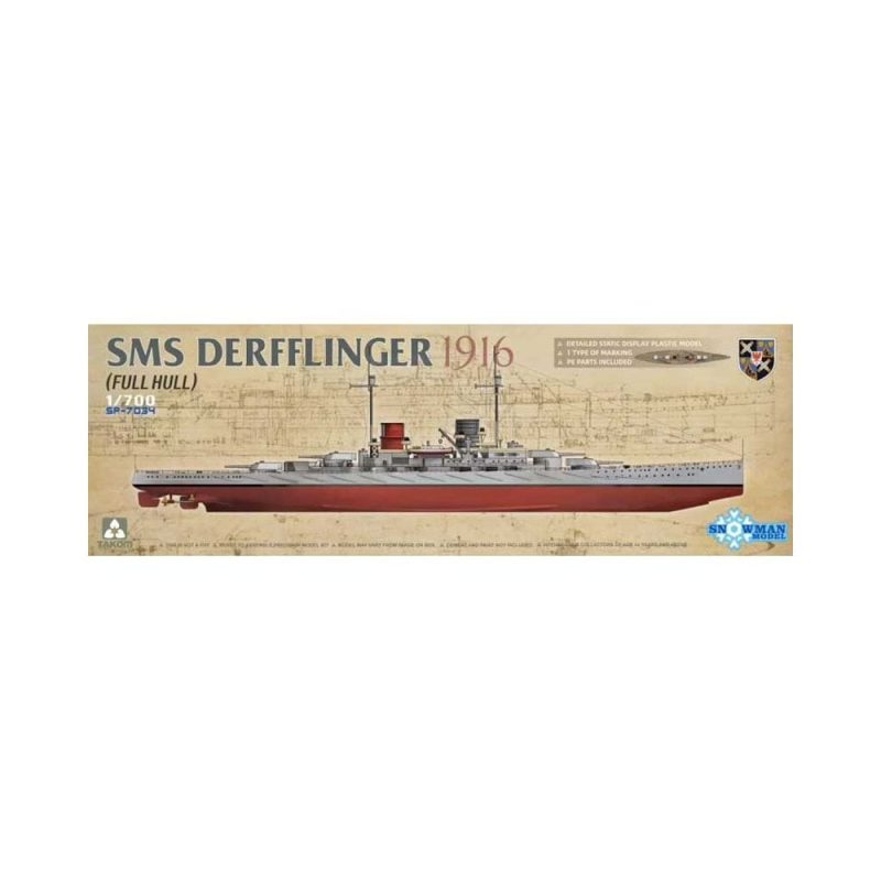 1/700 SMS Derfflinger 1916 Full Hull Takom SP7034