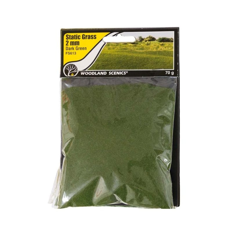 Woodland Scenics Static Grass Dark Green (2mm) WFS613
