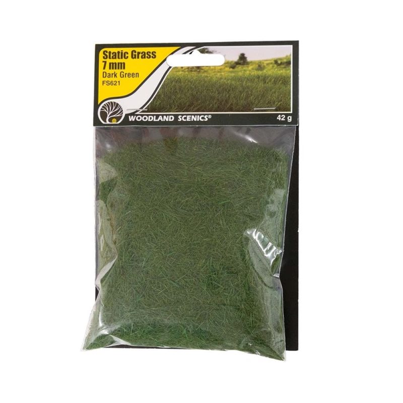 Woodland Scenics Static Grass Dark Green (7mm) WFS621