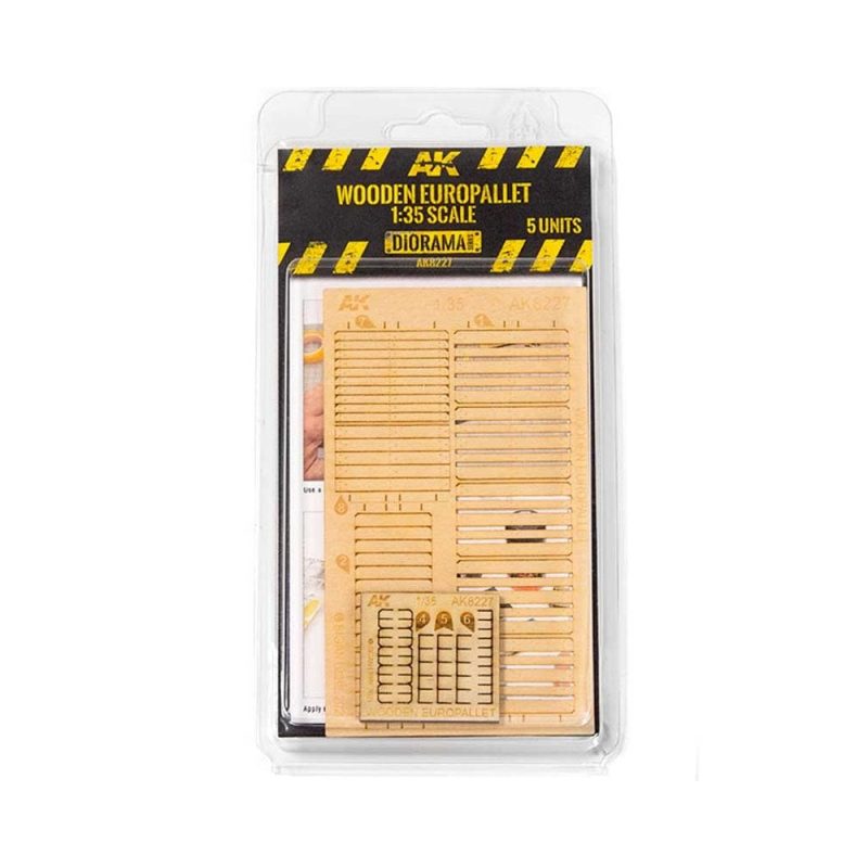 AK Interactive 5x Laser Cut Wooden Europallet (1/35) AK-8227
