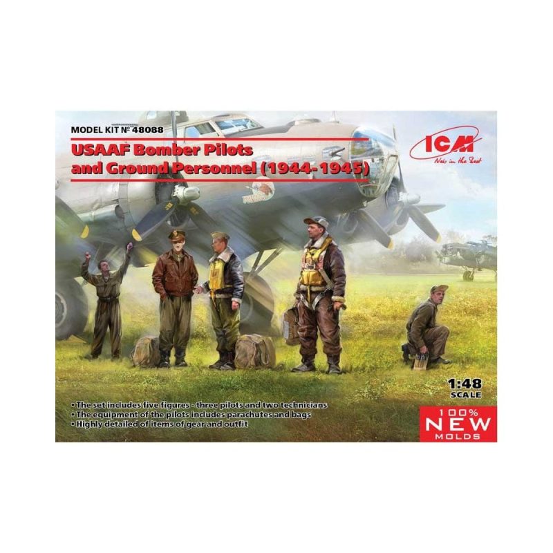 1/48 USAAF Bomber Pilots & G/Personnel(1944-45) ICM 48088