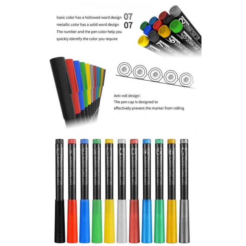 DSPIAE Pure Black Soft Tipped Marker Pen MK-01
