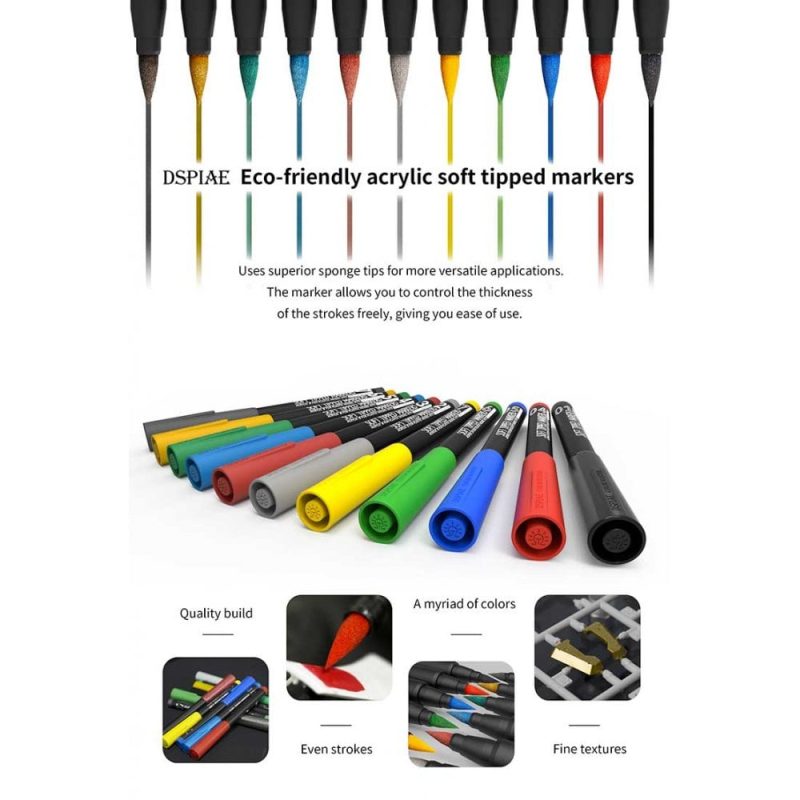 DSPIAE White Soft Tipped Marker Pen MK-02