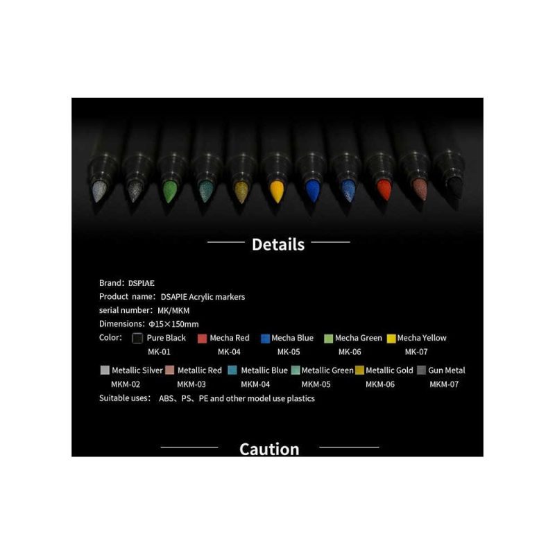 DSPIAE Mecha Grey Soft Tipped Marker Pen MK-08