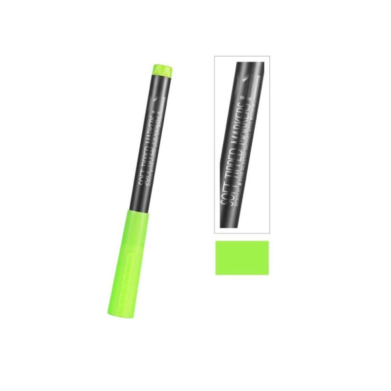 DSPIAE Flourescent Green Soft Tipped Marker Pen MKF-01