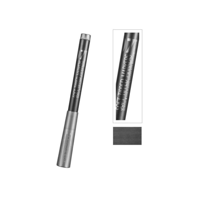 Gun Metal Soft Tipped Marker Pen