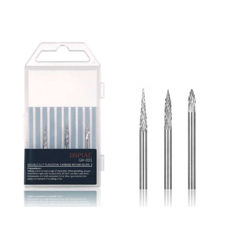 DSPIAE Double Cut Tungsten Carbide Rotary Burr*3 GH-001