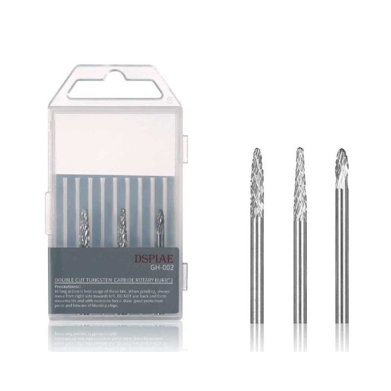 DSPIAE Double Cut Tungsten Carbide Rotary Burr*3 GH-002