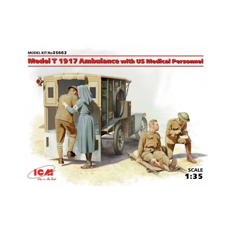 1/35 Model T 1917 Ambulance & Medical Pers. ICM 35662