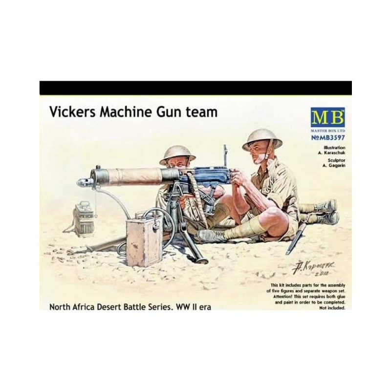Master Box Vickers Machine Gun Team North Africa (1/35) MB-3597
