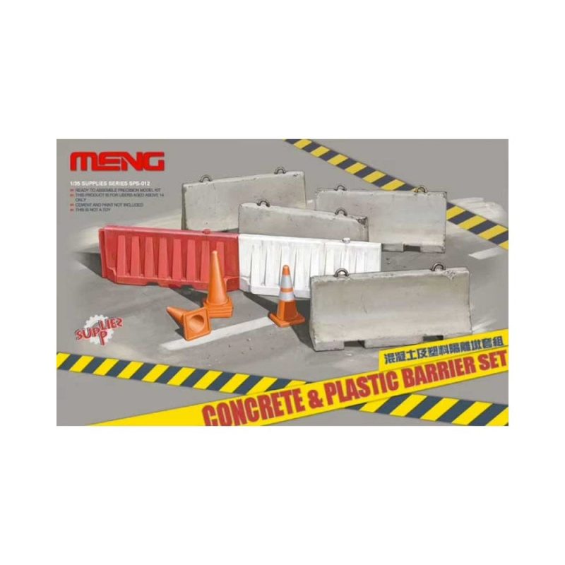1/35 Concrete & Plastic Barrier Set Meng Model SPS-012