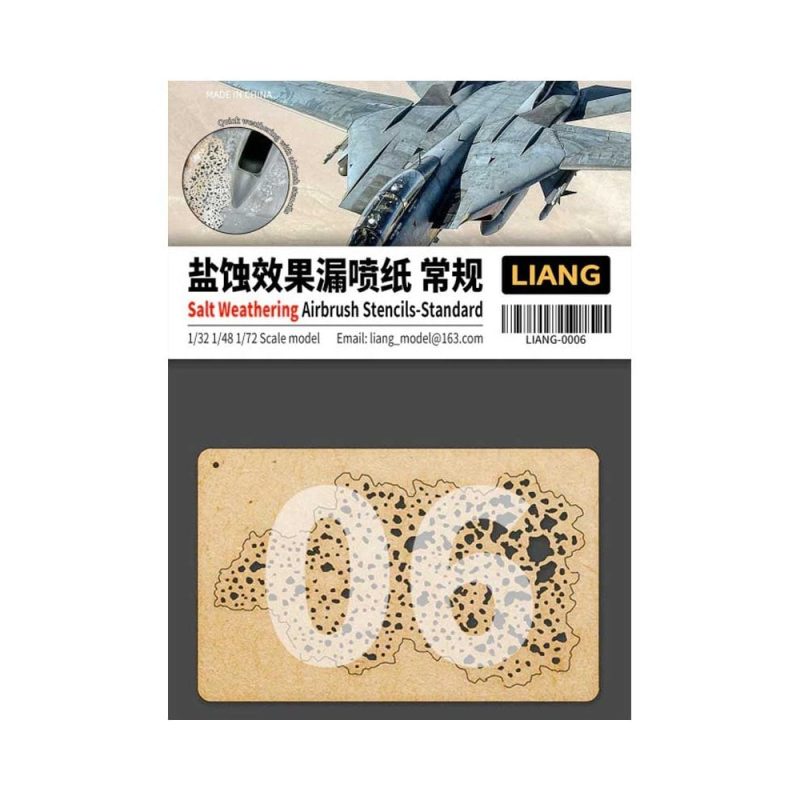 1/32,1/48,1/72 Salt Weathering Effects Airbrush Stencils-Sparse Liang 0006