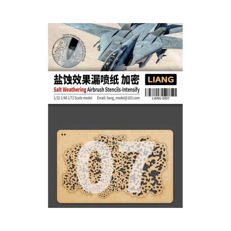 1/32,1/48,1/72 Salt Weathering Effects Airbrush Stencils-Intensive Liang 0007