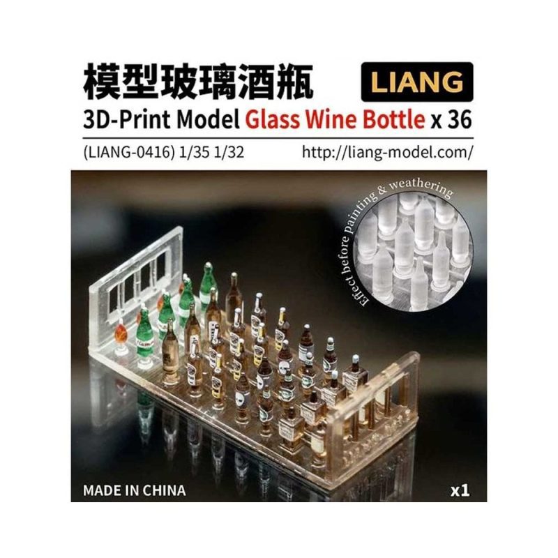 1/35 36x Glass Wine Bottle Liang 0416