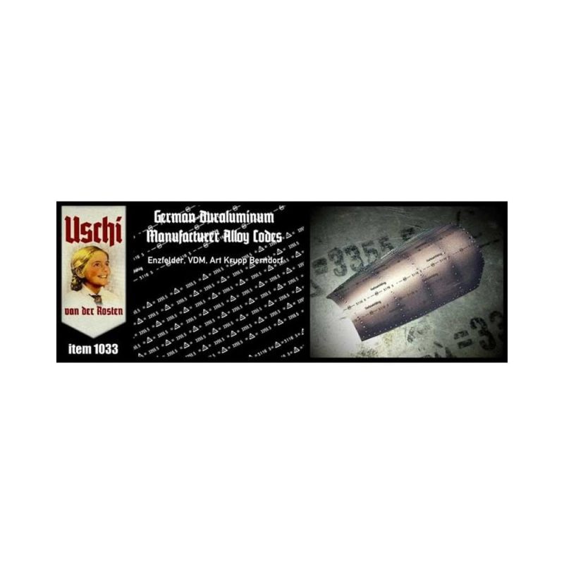 1/32 Luftwaffe Duraluminium Alloy Codes Decal Set Uschi van der Rosten 1033