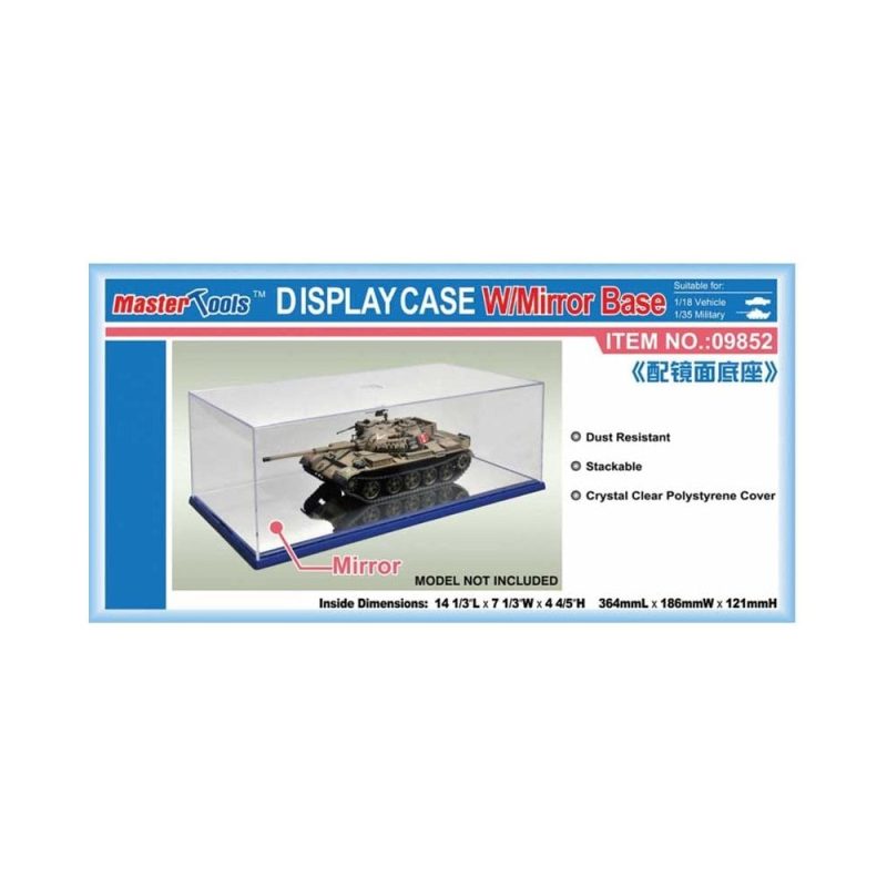 Display Case 364x186x121mm w/Mirror Base Trumpeter 09852