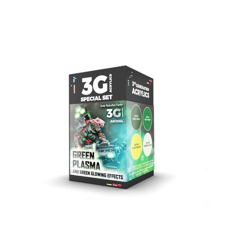 AK Interactive Wargame Color Set. Green Plasma And Glowing Effect AK-1064