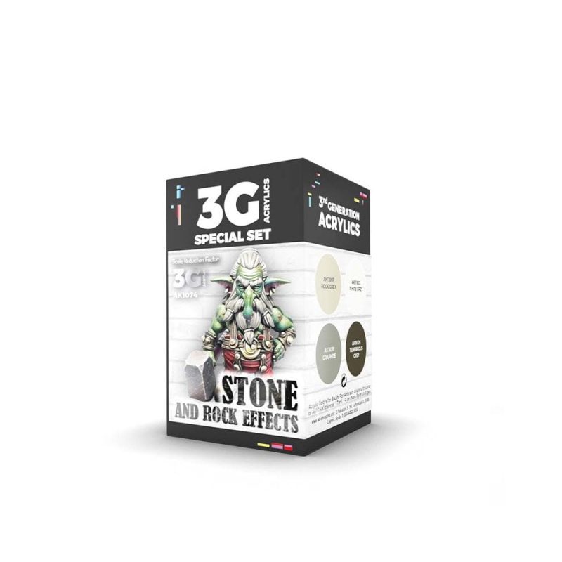 AK Interactive Wargame Color Set. Stone And Rock Effects. AK-1074