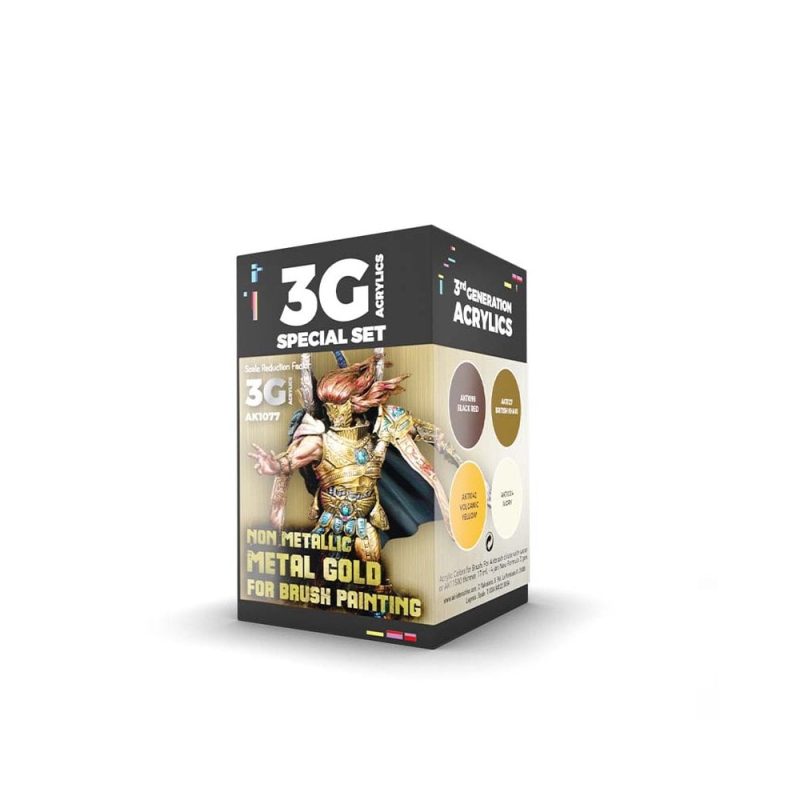 AK Interactive Wargame Color Set. Non Metallic Metal Gold (W. B.) AK-1077