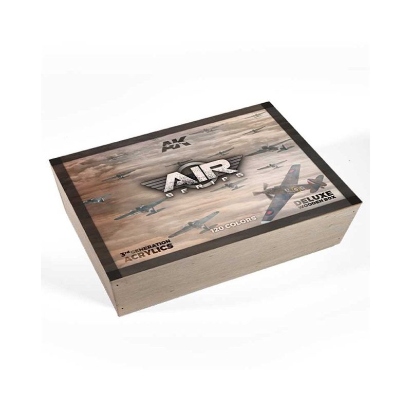 AK Interactive Special Edition Wooden Box With 120 Colors Of 3Gen Air Range AK-11921