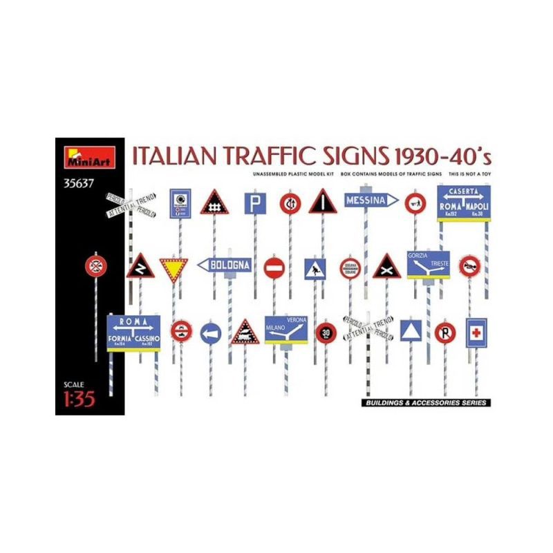 Miniart Italian Traffic Signs 1930-40s (1/35) 35637