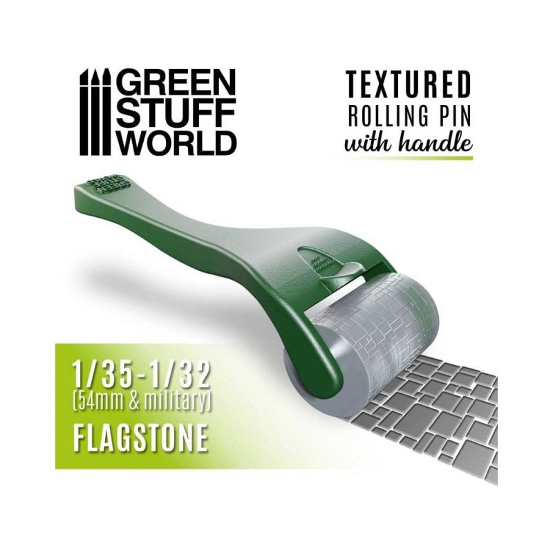Green Stuff World - Rolling Pin With Handle - Flagstone