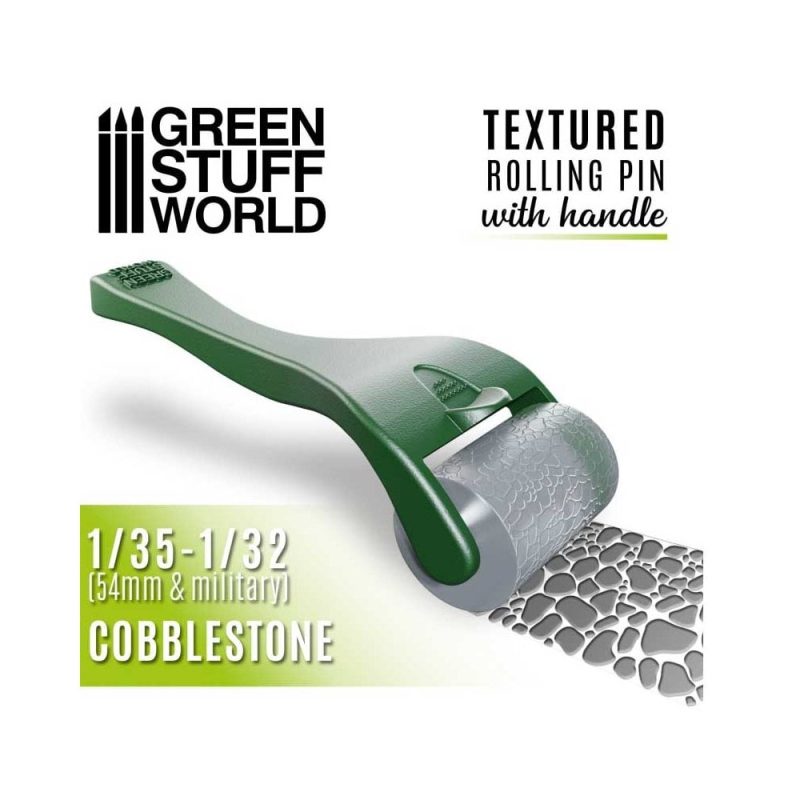 Green Stuff World - Rolling Pin With Handle - Cobblestone