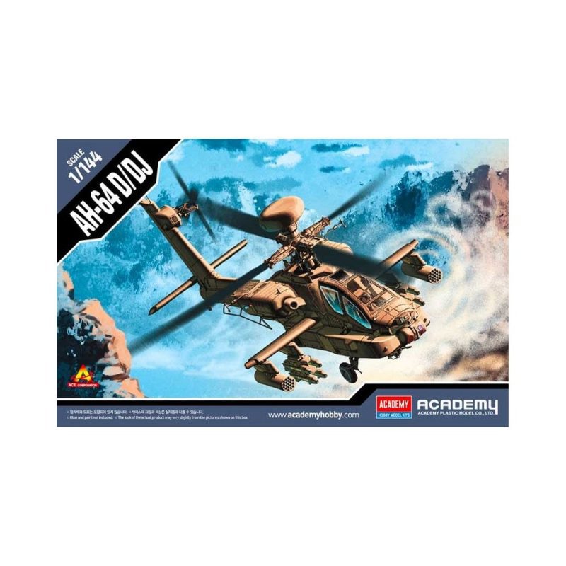Academy AH-64D/DJ Apache Helicopter (1/144) 12625