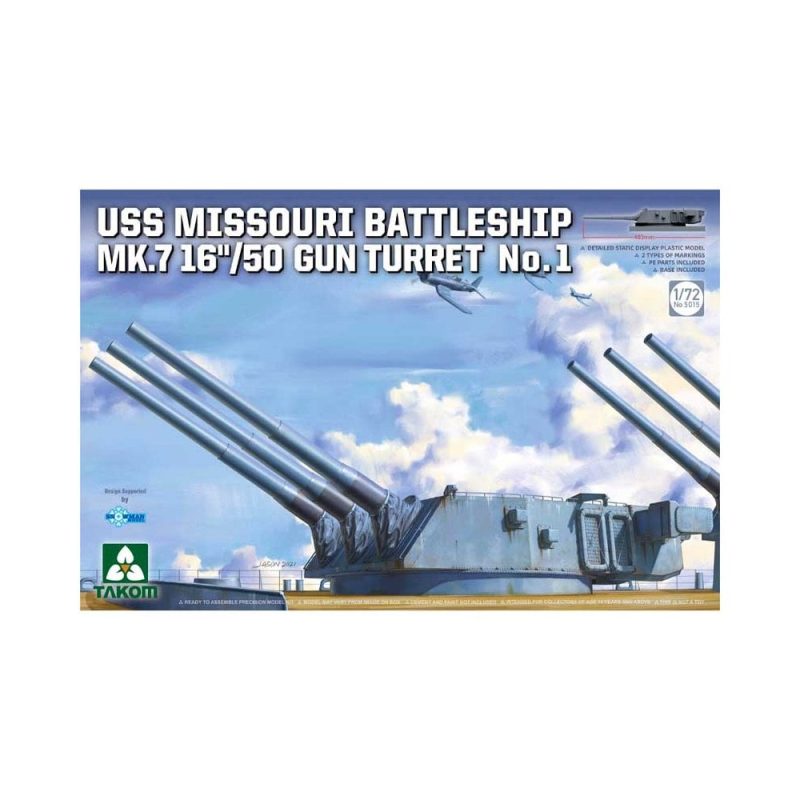 1/72 USS Missouri Mk 7 16"/50 Gun Turret No 1