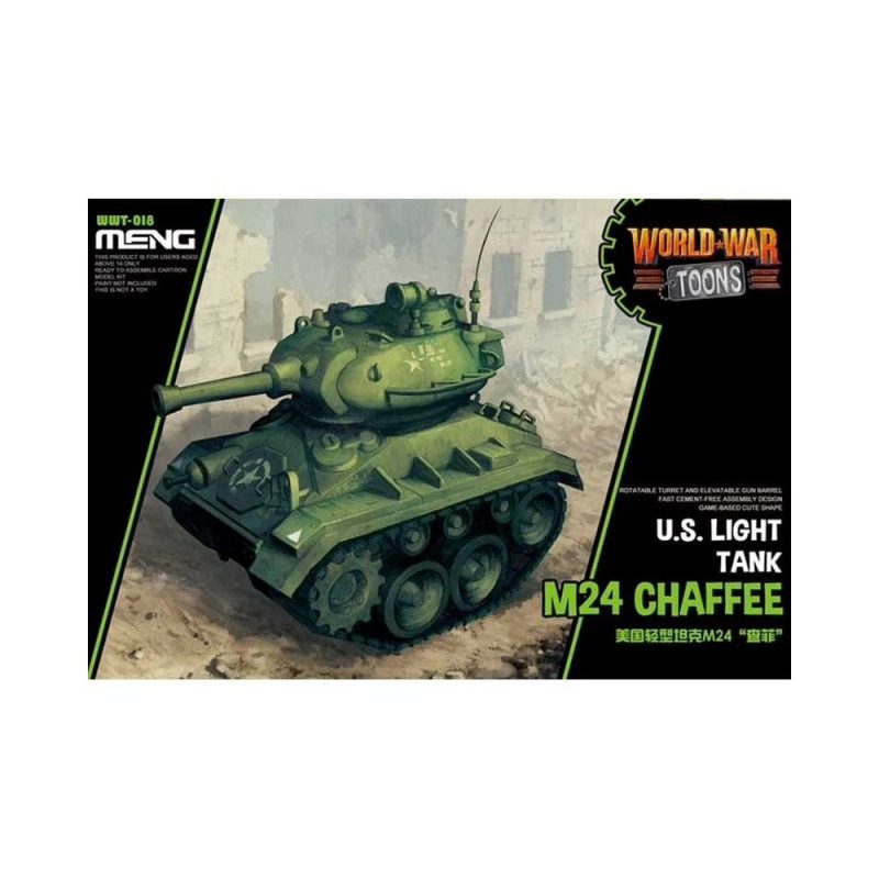 World War Toons U.S. light tank M24 "Chaffee" Meng Model WWT-018